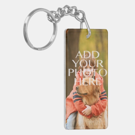 パーソナライズなあなた自身の写真のカスタムを加えて下さい キーホルダー (正面左)