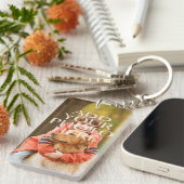 パーソナライズなあなた自身の写真のカスタムを加えて下さい キーホルダー (正面右)