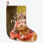 パーソナライズなあなた自身の写真のカスタムを加えて下さい スモールクリスマスストッキング (正面)