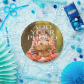 パーソナライズなあなた自身の写真のカスタムを加えて下さい ペーパープレート (パーティー)