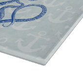 パーソナライズないかりを持つヴィンテージの青いタコ カッティングボード (角)