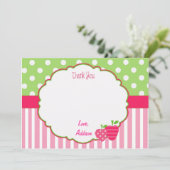 パーソナライズないちごのサンキューカード サンキューカード (スタンド正面)