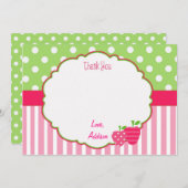 パーソナライズないちごのサンキューカード サンキューカード (正面/裏面)