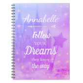 パーソナライズなおとぎ話によってはガーリーな城が夢を見ます ノートブック (正面)