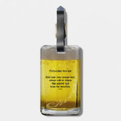 パーソナライズなおもしろいなビールガラス ラゲッジタグ (裏面縦)