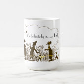 パーソナライズなおもしろいな鳥監視人のプリント コーヒーマグカップ (中央)