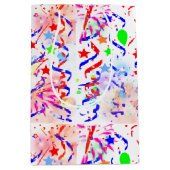 パーソナライズなおもしろいのハッピーバースデー ミディアムペーパーバッグ (正面)