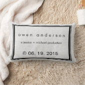 パーソナライズなおもしろいのベビーの誕生Statsの誕生の記録 ランバークッション (ブランケット)