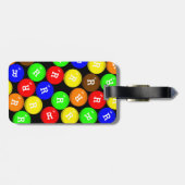 パーソナライズなおもしろいカラフルなキャンデーの上塗を施してあるチョコレート ラゲッジタグ (裏面横)