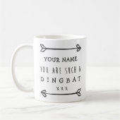 パーソナライズなおもしろマグカップ- Dingbat コーヒーマグカップ (左)