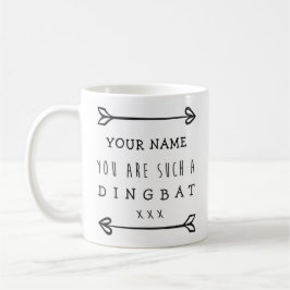 パーソナライズなおもしろマグカップ- Dingbat コーヒーマグカップ
