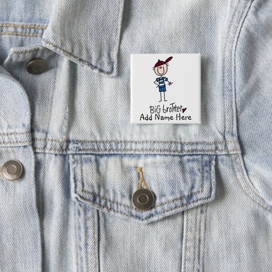 パーソナライズなお兄さんのTシャツおよびギフト 缶バッジ (インサイチュ)