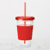 パーソナライズなお兄さんまたは弟のアライグマ アクリルタンブラー (右)