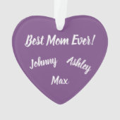 パーソナライズなお母さんのオーナメント オーナメント (裏面)