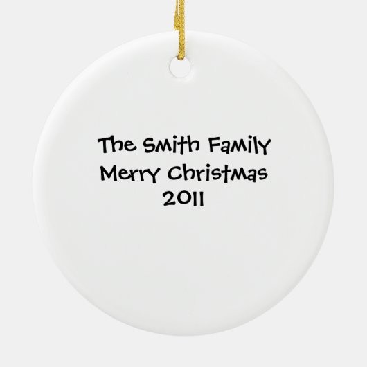 パーソナライズなお母さんの初めてのクリスマスのオーナメント- セラミックオーナメント (裏面)