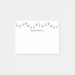 パーソナライズなお洒落な着色されたクリスマスの照明 ポストイット