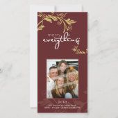 パーソナライズなお祝いのフォトカード:: はっきりしたなつる植物2 シーズンカード (正面)