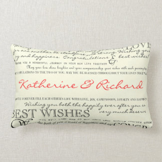 パーソナライズなお祝いの枕 ランバークッション