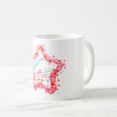 パーソナライズなかわいいおもしろい音楽星 コーヒーマグカップ (正面右)