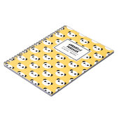 パーソナライズなかわいいかわいいのパンダの顔パターン ノートブック (左側)