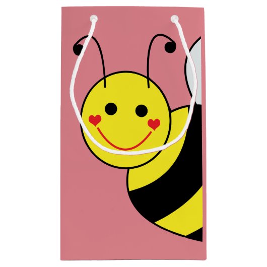 パーソナライズなかわいいのまわりに スモールペーパーバッグ (裏面)