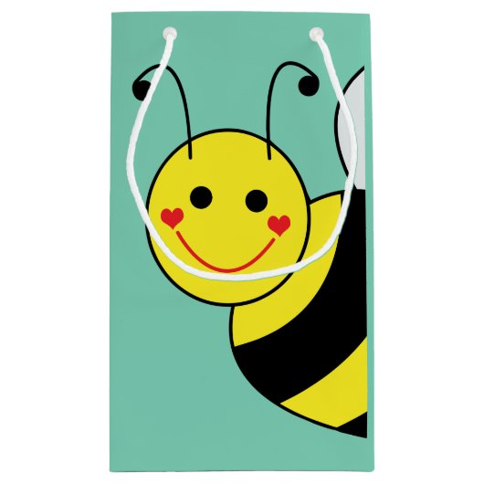 パーソナライズなかわいいのまわりに スモールペーパーバッグ (裏面)