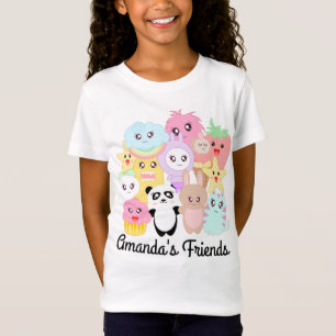 パーソナライズなかわいいの落書き Tシャツ