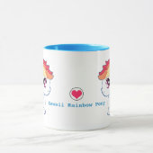 パーソナライズなかわいいの虹の子馬- マグカップ (中央)