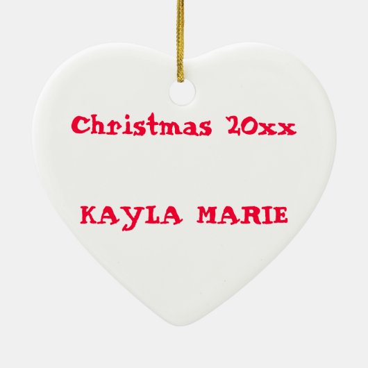 パーソナライズなかわいいソックス猿のオーナメント セラミックオーナメント (裏面)