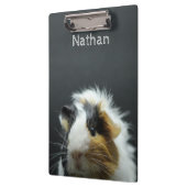 パーソナライズなかわいいモルモットの黒板 クリップボード (左)