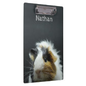 パーソナライズなかわいいモルモットの黒板 クリップボード (右)