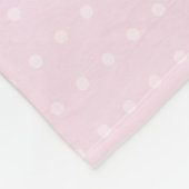 パーソナライズなかわいいユニコーンの水玉模様 フリースブランケット (角)