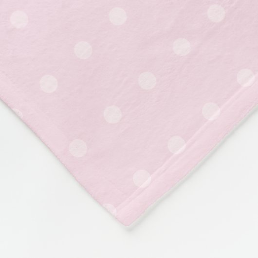 パーソナライズなかわいいユニコーンの水玉模様 フリースブランケット (角)