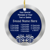 パーソナライズなかわいい応援のコーチのギフトのアイディア セラミックオーナメント (裏面)