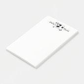 パーソナライズなかわいい漫画の乳牛 ポストイット (アングル)