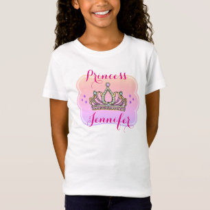 パーソナライズなかわいらしいプリンセス Tシャツ