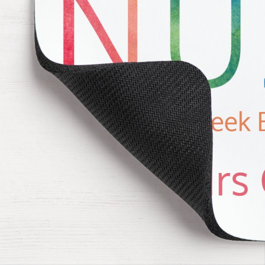 パーソナライズなかわいらしい学校のナースのタイポグラフィ マウスパッド (コーナー)