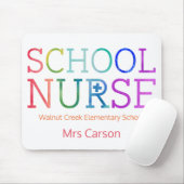 パーソナライズなかわいらしい学校のナースのタイポグラフィ マウスパッド (マウス)