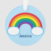 パーソナライズなかわいらしい虹 オーナメント (正面)