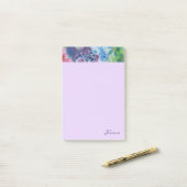 パーソナライズなかわいらしく鮮やかでモダンな花 ポストイット (デスク上)