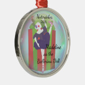 パーソナライズなくるみ割りのオーナメント-バレリーナの人形 メタルオーナメント (右)