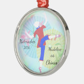 パーソナライズなくるみ割りのオーナメント-中国人のダンス メタルオーナメント (左)