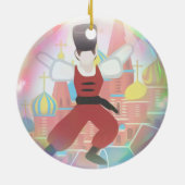 パーソナライズなくるみ割りのオーナメント-男性のTrepak セラミックオーナメント (裏面)