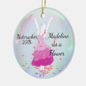 パーソナライズなくるみ割りのオーナメント-花か天使 セラミックオーナメント (左)