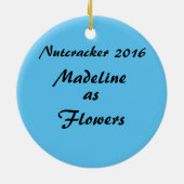 パーソナライズなくるみ割りの装飾の花 セラミックオーナメント (裏面)