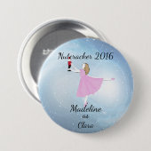 パーソナライズなくるみ割り-クララのオーナメント 缶バッジ (正面&裏面)