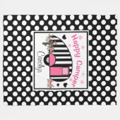 パーソナライズなご機嫌な人のフリースブランケット フリースブランケット (正面(横))