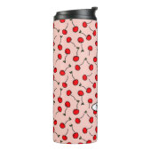 パーソナライズなさくらんぼの記念祭の上昇温暖気流のタンブラー タンブラー (回転左)