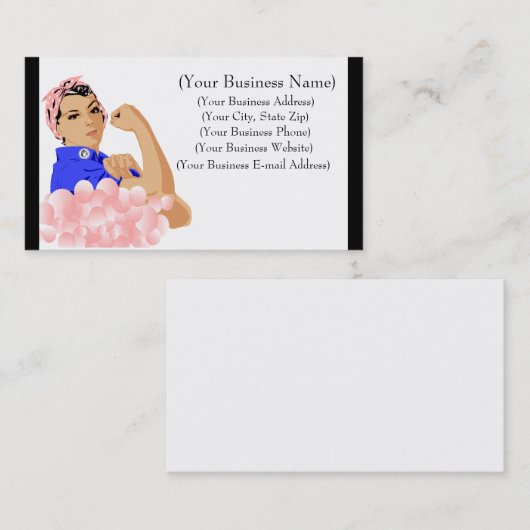 パーソナライズなすごいSoaper Rosieのピンクの石鹸の泡 名刺 (正面/裏面)