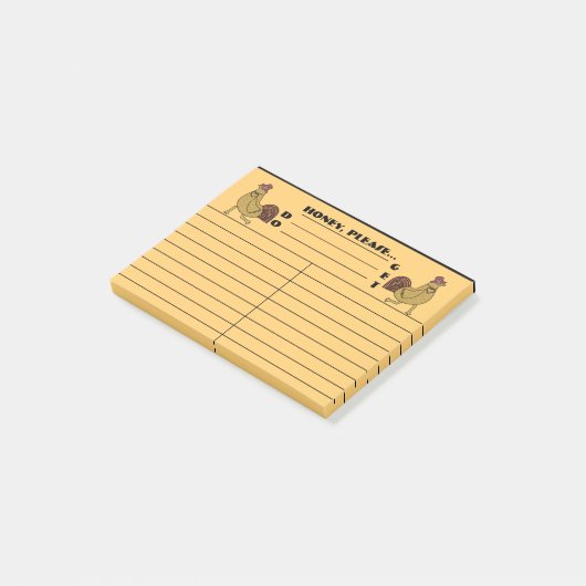 パーソナライズなその場しのぎの鶏DO-GETのメモ ポストイット (アングル)